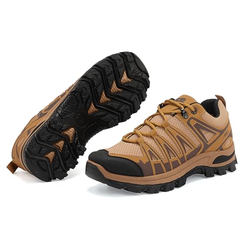 JOMIX Trekkingschuhe Damen Leichte Hiking Schuhe Wandern Trekking Bergsteigen Atmungsaktiv rutschfest Komfortabel und Robuste Wanderschuhe Sneakers für Reisen Camping und Alltag WOS250645 Camel 40 von JOMIX