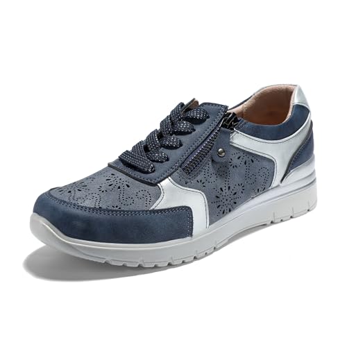 JOMIX Damenschuhe für den Sommer, elegant, lässig, atmungsaktiv, blau, 40 EU von JOMIX