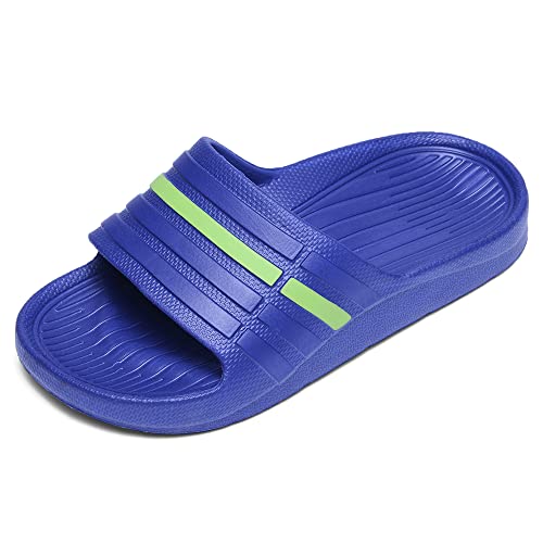 JOMIX Flach Badelatschen Kinder Badeschuhe Schlappaen Mädchen Sandalen Lustig Sommerschuhe Hausschuhe Bunt Strand (Royalblau, 30 EU, SB2018) von JOMIX