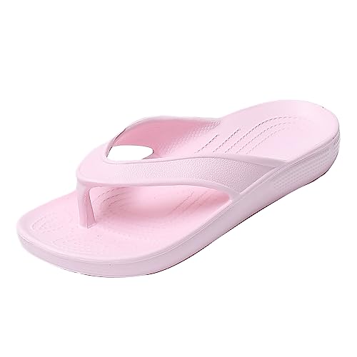 JOMIX Flip Flops Damen Bequeme Zehentrenner Sommer Strand Sandalen Badelatschen Flach Pantoletten Slipper Slides (15 Rosa, 37EU, SD5174) von JOMIX