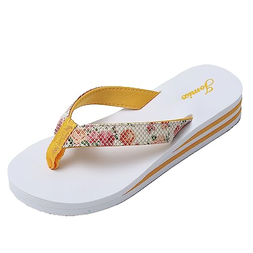 JOMIX Flip Flops Damen Leichte Zehentrenner Damen Sommer Sandalen Bunte Badelatschen Badeschlappen Meer Pool Strand Schwimmen (02 Weiß, 41 EU) von JOMIX