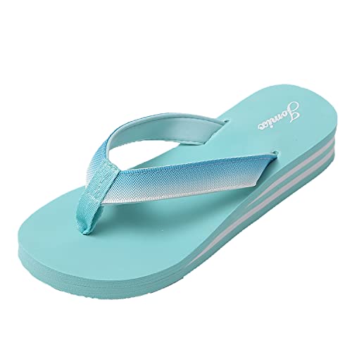 JOMIX Flip Flops Damen Leichte Zehentrenner Damen Sommer Sandalen Bunte Badelatschen Badeschlappen Meer Pool Strand Schwimmen (01 Blau, 37 EU) von JOMIX