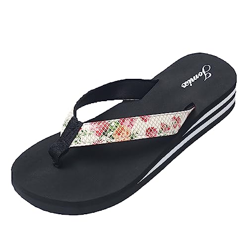 JOMIX Flip Flops Damen Leichte Zehentrenner Damen Sommer Sandalen Bunte Badelatschen Badeschlappen Meer Pool Strand Schwimmen (02 Schwarz, 37 EU) von JOMIX