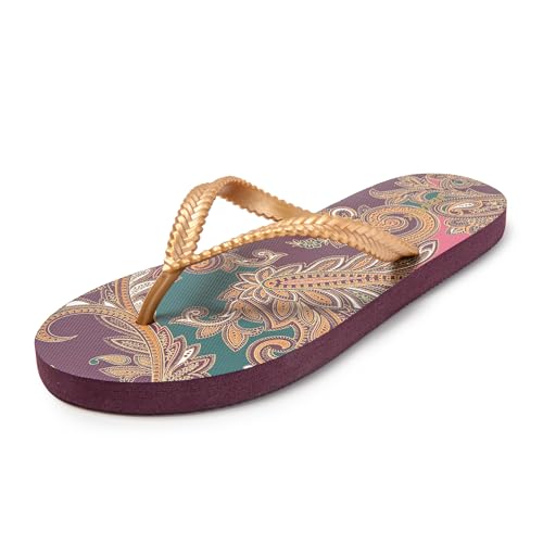 JOMIX Flip Flops Mädchen Sandalen & Slides für Damen Pantoletten Sommer Strand Zehentrenner Dusch & Badeschuhe (Lila, 38 EU, SD9432) von JOMIX