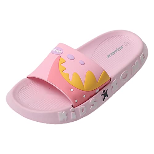 JOMIX Sommer Schlappen Kinder Jungen Mädchen Dinosaurier Sandalen Weiche Badelatschen Badeschlappen Schwimmbad Meer Strand (Rosa, 30 EU) von JOMIX