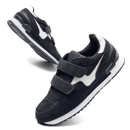 JOMIX Gesundheitsschuhe Damen Sneaker Atmungsaktiv Turnschuhe Leicht Laufschuhe Sportschuhe Freizeitschuhe mit Klettverschluss (Schwarz, 41 EU, SD8138) von JOMIX