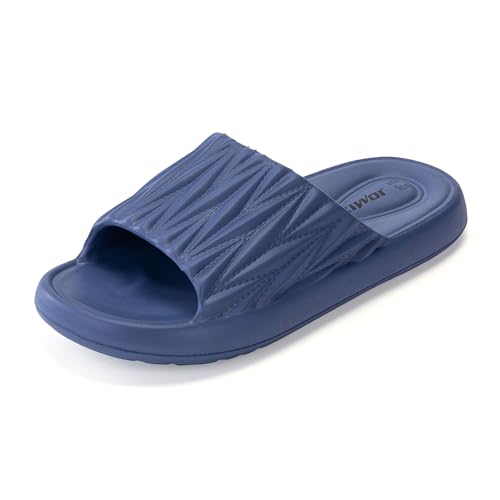 JOMIX Herren Badeschuhe Sommer rutschfest Badeschlappen Badelatschen Leicht Eva Slipper Weich Schlappen Pool Strand Schwimmen (Blau, 42-43EU, MES250270) von JOMIX