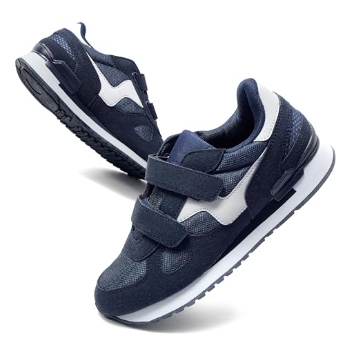 JOMIX Herren Laufschuhe Air Atmungsaktiv Turnschuhe Sommer Schnürer Leichte Sportschuhe Outdoor Athletisch Sneaker für Walking Jogging Laufen (Blau, 45 EU, SU8138) von JOMIX