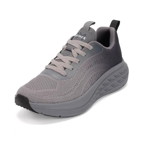 JOMIX Herren Laufschuhe - Atmungsaktiv Sportschuhe Leicht Straßenlaufschuhe rutschfest Joggingschuhe Turnschuhe Tennis Gym Fitness Sneaker MFK250541 (Grau, 43EU) von JOMIX