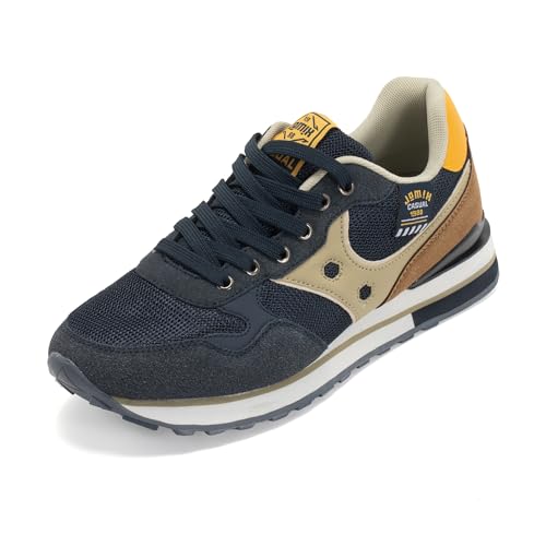 JOMIX Herren Laufschuhe - Sportschuhe Atmungsaktiv Turnschuhe Leicht Sneaker Joggingschuhe Straßenlaufschuhe Tennis Gym Fitness Jogging Walkingschuhe MOS250551 (Marine Armeegrün, 42EU) von JOMIX