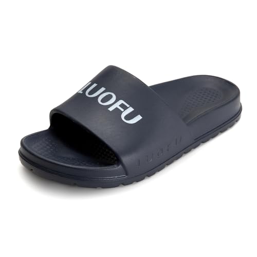 JOMIX Herren Sommer Badeschuhe Badelatschen Eva Badeschlappen rutschfest Sandalen Schlappen (SU9091, Marine, 44EU) von JOMIX