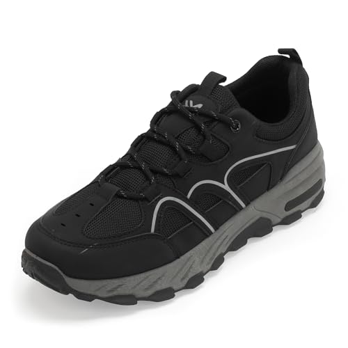 JOMIX Trekkingschuhe Herren Leichte Hiking Schuhe Wandern Trekking Bergsteigen Atmungsaktiv rutschfest Komfortabel Robuste Wanderschuhe Sneakers für Reisen Camping und Alltag MOS250647 Schwarz 41 von JOMIX