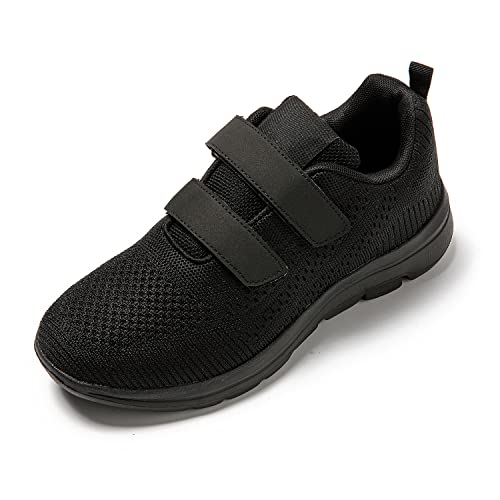 JOMIX Sneaker Damen Sportschuhe Turnschuhe Straßen Laufschuhe Klettverschluss Atmungsaktive Trainers Fitness Gym (05 Schwarz, 36) von JOMIX