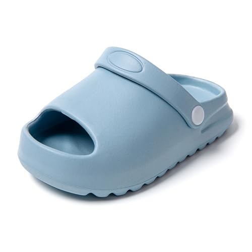 JOMIX Kinder Badeschuhe - Jungen Mädchen Badelatschen Sommer rutschfeste Badeschlappen Clogs Leicht 100% Eva Hausschuhe SP9283 (Blau, 27EU) von JOMIX