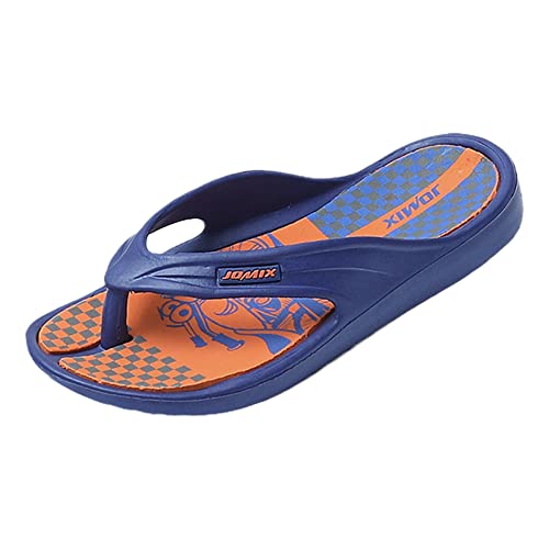 JOMIX Sommer Flip Flops Kinder Jungen Mädchen Schlappen Weiche Bunte Fußbett Sandalen Badelatschen Badeschlappen Schwimmbad Meer Strand (Blau, 31 EU) von JOMIX