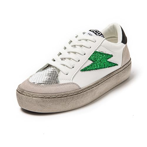 JOMIX Laufschuhe Damen Turnschuhe Fluidstreet Sneaker Freizeitschuhe Running Schuhe Kunstleder Freizeit (Grün, 36 EU, SD8923) von JOMIX