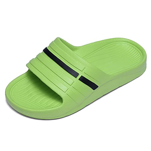 JOMIX Leichte Sommer Sandalen Jungen Plateau Pantoletten Mädchen Badeschuhe Kinder Clogs 30 Slippers Slides Sandalen Hausschuhe (Grün, 30 EU, SB2018) von JOMIX