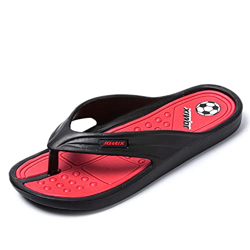 JOMIX Sommer Flip Flops Herren Schlappen Sportliche Sandalen Bunte Badelatschen Badeschlappen Meer Pool Strand Schwimmen (Schwarz, 45 EU) von JOMIX