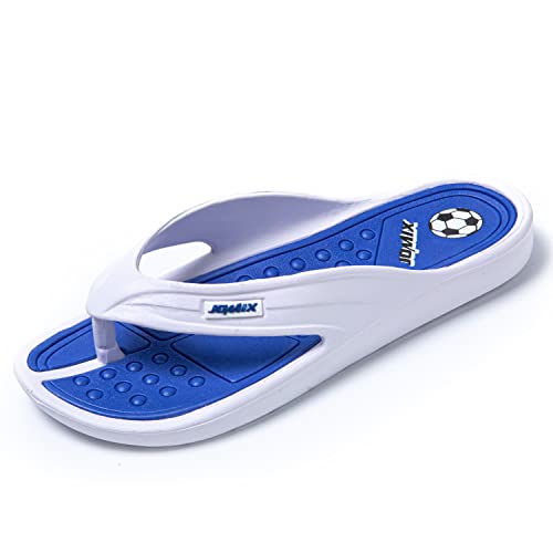 JOMIX Sommer Flip Flops Herren Badeschuhe Hausschuhe Slippers Sommer Slide Pantoletten Badelatschen Strand Baden Unisex Einfarbig (Weiß, 41 EU) von JOMIX