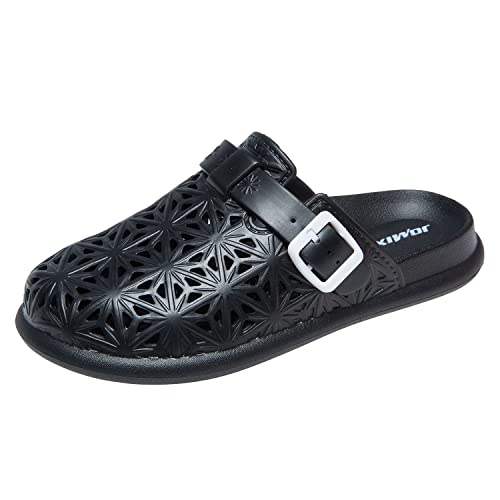 JOMIX Pantoletten Damen Plateau Gesundheitsschuhe Plateau Sandalen Sommer Frauen Schuhe Clogs (Schwarz, 41 EU, SD2629) von JOMIX