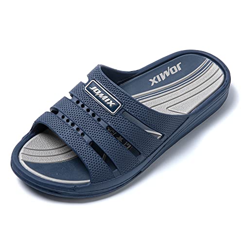 JOMIX Jungen Slippers Sommer Badelatschen Leicht Pantoletten Damen Weit Dusch & Badeschuhe (Dunkelblau, 39 EU, SD8060) von JOMIX