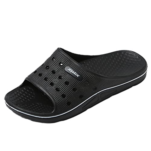 JOMIX Unisex EVA Badeschuhe Schwarz Weich Schlappen Slides für Sommer Pantoletten Badelatschen (Schwarz, 45 EU, SU8082) von JOMIX