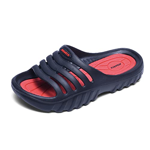 JOMIX Pantoletten Kinder Dicke Sole Sandaletten Bunt Sandalen Sommer Mädchen Tier Hausschuhe Lustig (Schwarz Rot, 31 EU, SB2020) von JOMIX