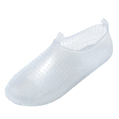 JOMIX Sommer Wasserschuhe Herren Strandschuhe Aquaschuhe Schnelltrocknende Einfarbige Barfuß Wassersport Badeschuhe für Strand Pool Schwimmen Surfen (A2 Weiß, 43 EU) von JOMIX
