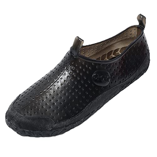 JOMIX Sommer Wasserschuhe Herren Strandschuhe Aquaschuhe Schnelltrocknende Einfarbige Barfuß Wassersport Badeschuhe für Strand Pool Schwimmen Surfen (A2 Schwarz, 40 EU) von JOMIX