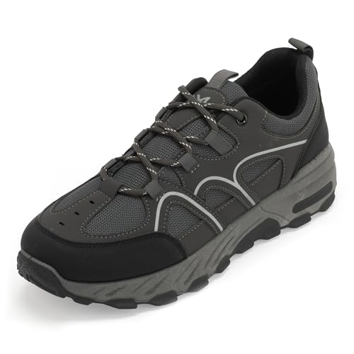 JOMIX Trekkingschuhe Herren Leichte Hiking Schuhe Wandern Trekking Bergsteigen Atmungsaktiv rutschfest Komfortabel Robuste Wanderschuhe Sneakers für Reisen Camping und Alltag MOS250647 Gris 41 von JOMIX