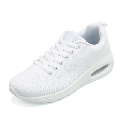 JOMIX Turnschuhe Herren Leichte Atmungsaktive Sneaker Mit Dämpfung Bequem und rutschfest Fitness- Wander- und Laufschuhe MOS250043- (Weiß,41) von JOMIX