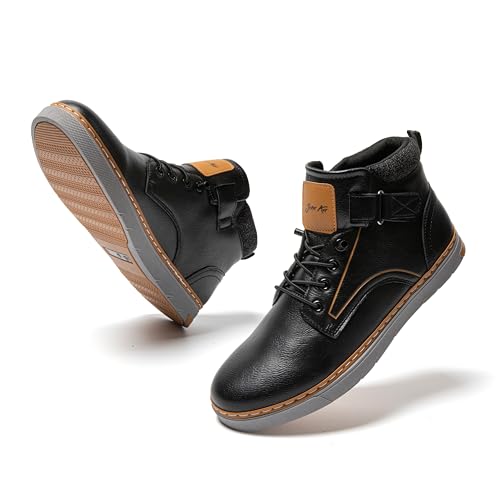 JOMIX Winter Stiefel Unisex Warme Winterschuhe Herren Winterschuhe Herren Winterschuhe Gefüttert Chukka Boots (Schwarz 43 EU, MU9780) von JOMIX