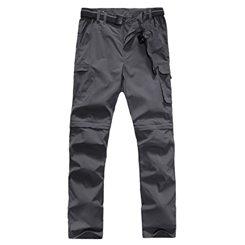 JOMLUN Kinder Softshellhose Wanderhose für Jungen Mädchen Outdoor Hose Trekkinghose Leichte Schnell Trocknende Hose LSF 50+ Gezippt Abnehmbares Hosenbein von JOMLUN