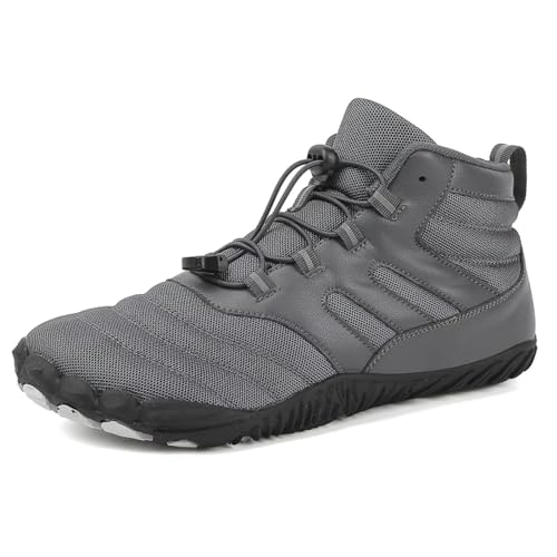 JOMLUN Unisex Barfußschuhe Herren Damen Traillaufschuhe Fahrradschuhe Wanderschuhe Frühling und Herbst Weich Leicht Fitnessschuhe rutschfest und Atmungsaktiv Barfuss Schuhe Dunkelgrau 37EU von JOMLUN