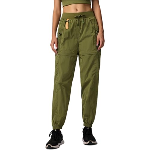 JOMLUN Wanderhose Damen Zip Off Leichte Abnehmbar Cargohose Outdoor Hosen für Damen wasserdichte Trekkinghose Sommer Atmungsaktiv Schnell Trockend von JOMLUN