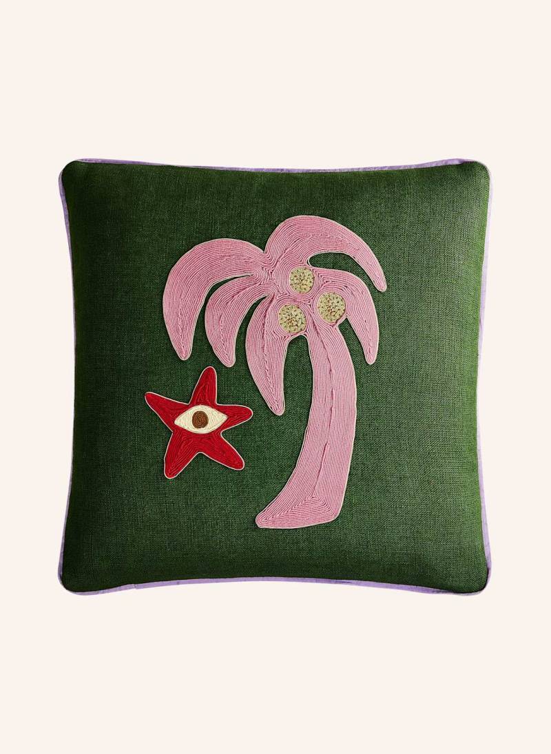 Jonathan Adler Dekokissen Palm Tree gruen von JONATHAN ADLER