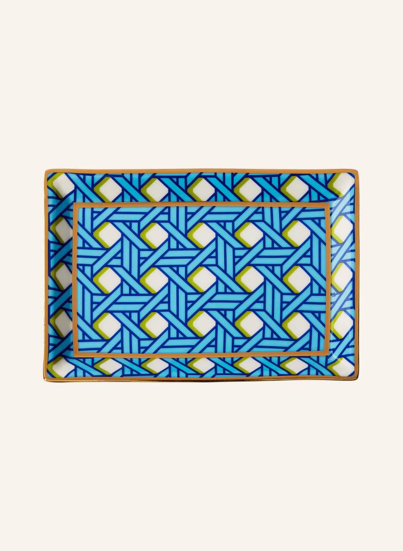 Jonathan Adler Schale Basketweave blau von JONATHAN ADLER