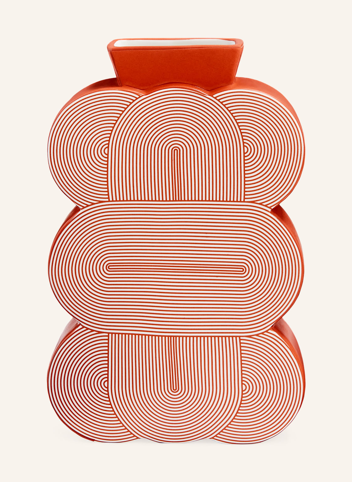 Jonathan Adler Vase Pompidou Medium rot Jonathan Adler Vase Pompidou Medium rot von JONATHAN ADLER