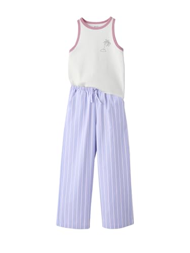 JONEN 2er-Pack Mädchen Schlafanzüge lang & kurz blau 146/152 von JONEN
