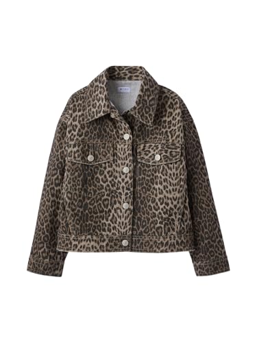 JONEN Mädchen Oversized-Jacke mit Leoprint beige/leo 140 von JONEN