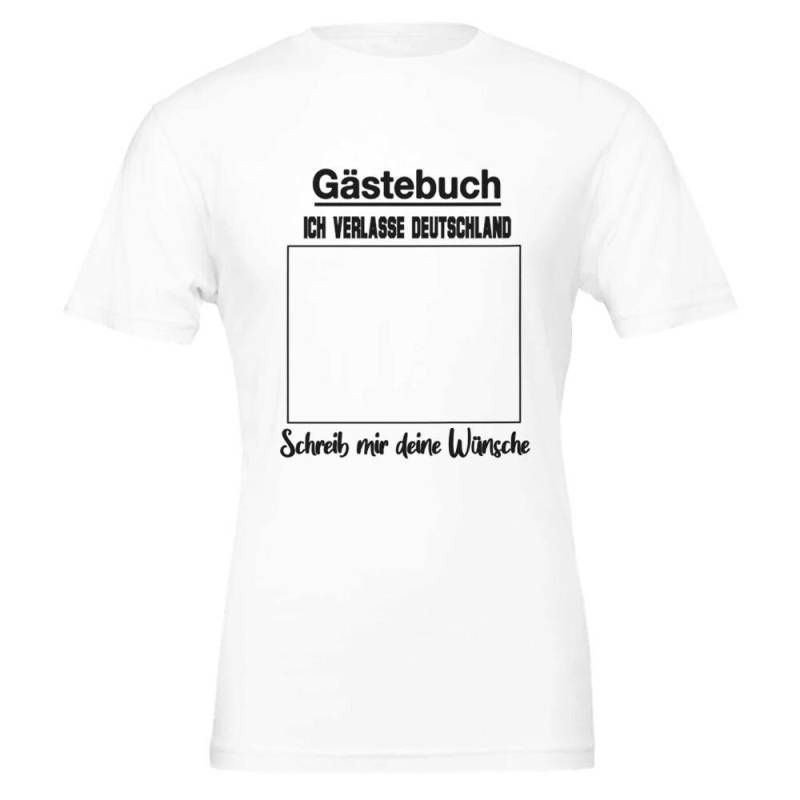 Auswanderer Shirt Auswandern Geschenk Idee Gästebuch T-Shirt Abschiedsgeschenk Auswanderer Shirt Auswandern Geschenk Idee Gästebuch T-Shirt Abschiedsgeschenk von JONENO