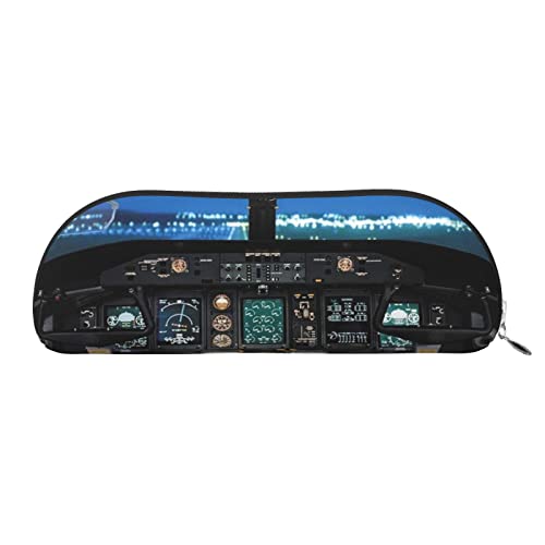 Halbrunde Aufbewahrungstasche aus Leder für Flugzeug-Cockpit, stilvolle und funktionale Federmäppchen, Aufbewahrungstasche, Make-up-Tasche, Mehrzweck-Organizer-Tasche, vielseitige Make-up-Tasche, von JONGYA