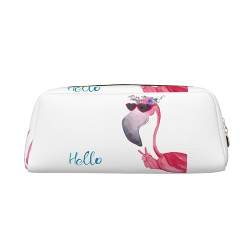 JONGYA Hello Glasses Flamingo Federmäppchen: Eine vielseitige Reise-Make-up-Tasche, Schreibwaren-Aufbewahrung und Kunstbedarf, perfekt für Zuhause, Schule, Büro und Reisen, Hello Glasses Flamingo, von JONGYA