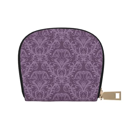 JONGYA Honey Bee Stilvolle bedruckte Ledertasche mit 12 Fächern für Karten und kleine Objekte., violett, Einheitsgröße, Visitenkartenhalter von JONGYA