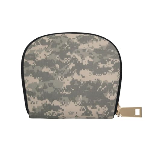 JONGYA Libelle schwarze stilvolle bedruckte Ledertasche mit 12 Fächern für Karten und kleine Objekte., Armee Digital Camouflage, Einheitsgröße, Visitenkartenhalter von JONGYA