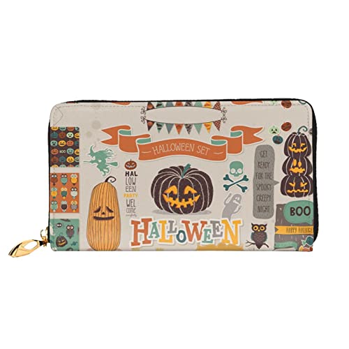 JONGYA Niedliche Handtasche aus Leder mit Seekuh bedruckt, lange Handtasche mit vollem Druck, zeigt Mode und Kreativität, Halloween-Scrapbook, Einheitsgröße von JONGYA