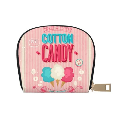 JONGYA Rotweinrose und Kerze stilvolle bedruckte Ledertasche mit 12 Fächern für Karten und kleine Objekte., COTTON CANDY, Einheitsgröße, Visitenkartenhalter von JONGYA