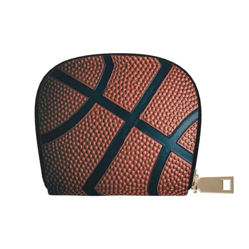 JONGYA Stilvolle bedruckte Ledertasche mit Erdbeere mit 12 Fächern für Karten und kleine Objekte., Basketball Sport, Einheitsgröße, Visitenkartenhalter von JONGYA