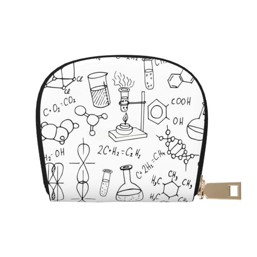 JONGYA Stilvolle bedruckte Ledertasche mit Erdbeere mit 12 Fächern für Karten und kleine Objekte., Chemie-Druck., Einheitsgröße, Visitenkartenhalter von JONGYA