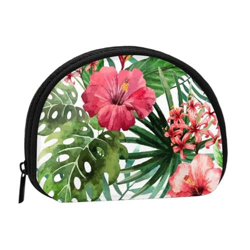 Tragbare Mini-Aufbewahrungstasche mit Hibiskusblumen-Motiv, robust und tragbar von JONGYA